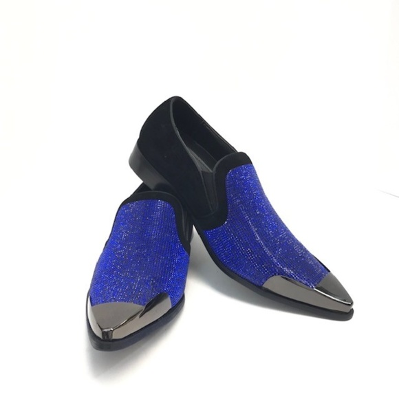 royal blue slip on shoes